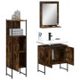 Set de muebles baño 3 pzas madera contrachapada roble ahumado by vidaXL, Bathroom furniture - Ref: Foro24-3214346, Price: 139...