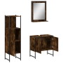 Set de muebles baño 3 pzas madera contrachapada roble ahumado by vidaXL, Bathroom furniture - Ref: Foro24-3214346, Price: 139...