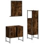 Set de muebles baño 3 pzas madera contrachapada roble ahumado by vidaXL, Bathroom furniture - Ref: Foro24-3214346, Price: 139...