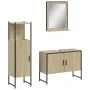 Set de muebles de baño 3 pzas madera contrachapada roble sonoma by vidaXL, Bathroom furniture - Ref: Foro24-3214350, Price: 1...