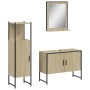 Set de muebles de baño 3 pzas madera contrachapada roble sonoma by vidaXL, Bathroom furniture - Ref: Foro24-3214350, Price: 1...
