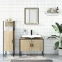 Set de muebles de baño 3 pzas madera contrachapada roble sonoma by vidaXL, Bathroom furniture - Ref: Foro24-3214350, Price: 1...