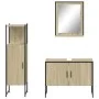 Set de muebles de baño 3 pzas madera contrachapada roble sonoma by vidaXL, Bathroom furniture - Ref: Foro24-3214350, Price: 1...