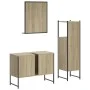 Set de muebles de baño 3 pzas madera contrachapada roble sonoma by vidaXL, Bathroom furniture - Ref: Foro24-3214350, Price: 1...
