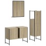 Set de muebles de baño 3 pzas madera contrachapada roble sonoma by vidaXL, Bathroom furniture - Ref: Foro24-3214350, Price: 1...
