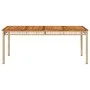 Gartentisch aus Kunst-Rattan und Akazienholz in Beige, 180x90x75 cm. von vidaXL, Gartentische - Ref: Foro24-366281, Preis: 21...