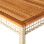 Mesa de jardín ratán sintético madera acacia beige 180x90x75 cm de vidaXL, Mesas de jardín - Ref: Foro24-366281, Precio: 179,...