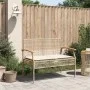 Gartenbank mit beigem Kissen aus synthetischem Rattan und Akazienholz. von vidaXL, Gartenbänke - Ref: Foro24-366257, Preis: 1...