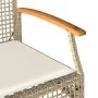 Banco de jardín con cojín ratán sintético beige y madera acacia by vidaXL, garden benches - Ref: Foro24-366257, Price: 114,85...