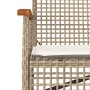 Gartenbank mit beigem Kissen aus synthetischem Rattan und Akazienholz. von vidaXL, Gartenbänke - Ref: Foro24-366257, Preis: 9...
