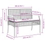 Gartenbank mit beigem Kissen aus synthetischem Rattan und Akazienholz. von vidaXL, Gartenbänke - Ref: Foro24-366257, Preis: 9...