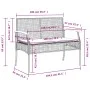 Gartenbank mit beigem Kissen aus synthetischem Rattan und Akazienholz. von vidaXL, Gartenbänke - Ref: Foro24-366257, Preis: 1...