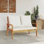 Banco sofá de jardín con cojines madera maciza de acacia 120 cm by vidaXL, Modular outdoor sofas - Ref: Foro24-366378, Price:...