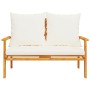 Gartensofa mit Kissen aus massivem Akazienholz, 120 cm. von vidaXL, Modulare Sofas für den Außenbereich - Ref: Foro24-366378,...