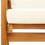 Banco sofá de jardín con cojines madera maciza de acacia 120 cm by vidaXL, Modular outdoor sofas - Ref: Foro24-366378, Price:...