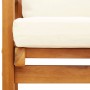 Banco sofá de jardín con cojines madera maciza de acacia 120 cm by vidaXL, Modular outdoor sofas - Ref: Foro24-366378, Price:...