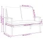 Banco sofá de jardín con cojines madera maciza de acacia 120 cm by vidaXL, Modular outdoor sofas - Ref: Foro24-366378, Price:...