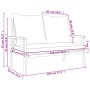 Banco sofá de jardín con cojines madera maciza de acacia 120 cm by vidaXL, Modular outdoor sofas - Ref: Foro24-366378, Price:...