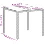 Gartentisch mit Glasoberfläche, weißem PE-Rattan, 90x90x75 cm. von vidaXL, Gartentische - Ref: Foro24-368123, Preis: 103,24 €...
