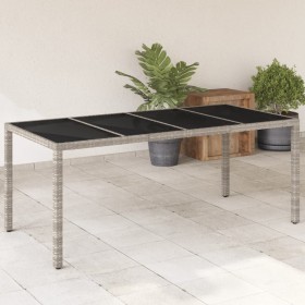 Gartentisch mit Glasoberfläche, graues PE-Rattan, 190x90x75 cm. von vidaXL, Gartentische - Ref: Foro24-368128, Preis: 149,11 ...