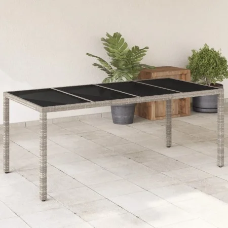 Gartentisch mit Glasoberfläche, graues PE-Rattan, 190x90x75 cm. von vidaXL, Gartentische - Ref: Foro24-368128, Preis: 153,52 ...