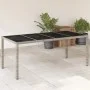 Gartentisch mit Glasoberfläche, graues PE-Rattan, 190x90x75 cm. von vidaXL, Gartentische - Ref: Foro24-368128, Preis: 153,52 ...