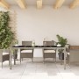 Gartentisch mit Glasoberfläche, graues PE-Rattan, 190x90x75 cm. von vidaXL, Gartentische - Ref: Foro24-368128, Preis: 149,11 ...