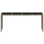 Gartentisch mit Glasoberfläche, graues PE-Rattan, 190x90x75 cm. von vidaXL, Gartentische - Ref: Foro24-368128, Preis: 153,52 ...