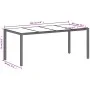 Gartentisch mit Glasoberfläche, graues PE-Rattan, 190x90x75 cm. von vidaXL, Gartentische - Ref: Foro24-368128, Preis: 153,52 ...