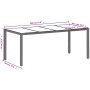 Mesa de jardín superficie de vidrio ratán PE gris 190x90x75 cm by vidaXL, Garden tables - Ref: Foro24-368128, Price: 149,11 €...