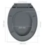 Toilet lid and seat with soft close, oval-shaped, gray. by vidaXL, Toilet and bidet seats - Ref: Foro24-145816, Price: 26,72 ...