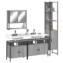 Set de muebles de baño 4 pzas madera contrachapada gris sonoma by vidaXL, Bathroom furniture - Ref: Foro24-3214688, Price: 25...
