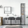 4-teiliges Badezimmermöbelset aus grauem Sonoma-Sperrholz. von vidaXL, Badezimmermöbel - Ref: Foro24-3214688, Preis: 258,24 €...