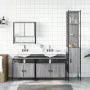 Set de muebles de baño 4 pzas madera contrachapada gris sonoma by vidaXL, Bathroom furniture - Ref: Foro24-3214688, Price: 25...