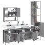 4-teiliges Badezimmermöbelset aus grauem Sonoma-Sperrholz. von vidaXL, Badezimmermöbel - Ref: Foro24-3214688, Preis: 258,24 €...