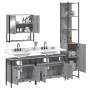 Set de muebles de baño 4 pzas madera contrachapada gris sonoma by vidaXL, Bathroom furniture - Ref: Foro24-3214688, Price: 25...