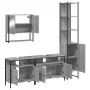 Set de muebles de baño 4 pzas madera contrachapada gris sonoma by vidaXL, Bathroom furniture - Ref: Foro24-3214688, Price: 25...