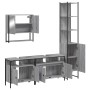 Set de muebles de baño 4 pzas madera contrachapada gris sonoma by vidaXL, Bathroom furniture - Ref: Foro24-3214688, Price: 25...