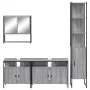 Set de muebles de baño 4 pzas madera contrachapada gris sonoma by vidaXL, Bathroom furniture - Ref: Foro24-3214688, Price: 25...