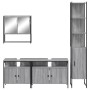 Set de muebles de baño 4 pzas madera contrachapada gris sonoma by vidaXL, Bathroom furniture - Ref: Foro24-3214688, Price: 25...