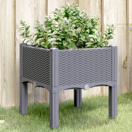 Jardinera con patas PP azul gris 40x40x42 cm by vidaXL, Pots and planters - Ref: Foro24-367886, Price: 37,35 €, Discount: %
