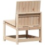 Silla de jardín de madera maciza de pino 50,5x55x77 cm by vidaXL, Modular outdoor sofas - Ref: Foro24-832615, Price: 48,91 €,...