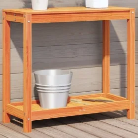 Mesa de plantación y estante madera maciza marrón 82,5x35x75 cm by vidaXL, Pot stands - Ref: Foro24-844629, Price: 72,44 €, D...