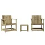 Juego de muebles de jardín 3 pzas madera de pino impregnada de vidaXL, Sillas de jardín - Ref: Foro24-832634, Precio: 104,53 ...