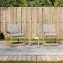 Juego de muebles de jardín 3 pzas madera de pino impregnada by vidaXL, Garden chairs - Ref: Foro24-832634, Price: 105,51 €, D...