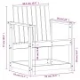 Juego de muebles de jardín 3 pzas madera de pino impregnada de vidaXL, Sillas de jardín - Ref: Foro24-832634, Precio: 104,53 ...