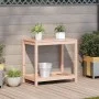 Mesa de plantación y estante madera maciza Douglas 82,5x50x75cm de vidaXL, Soportes para macetas - Ref: Foro24-832400, Precio...