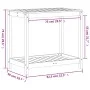 Mesa de plantación y estante madera maciza Douglas 82,5x50x75cm de vidaXL, Soportes para macetas - Ref: Foro24-832400, Precio...