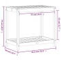 Mesa de plantación y estante madera maciza Douglas 82,5x50x75cm de vidaXL, Soportes para macetas - Ref: Foro24-832400, Precio...