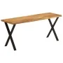 Banco con borde natural madera de acacia maciza 105 cm de vidaXL, Bancos - Ref: Foro24-372757, Precio: 84,74 €, Descuento: %